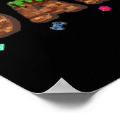 Mom And Dad Of The Birthday Boy Pixel Game Matchin Poster (Ecke)