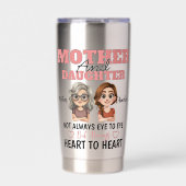 Mom And Daughter Hearts Connected Across Miles Thermobecher (Vorderseite)