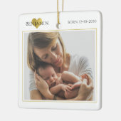 Mom And Newborn Photo Keramikornament (Links)