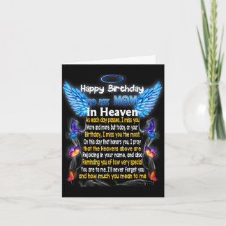Mom angel in heaven poem, happy mother's day proud karte