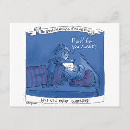 Mom, are you awake? Postcard Postkarte