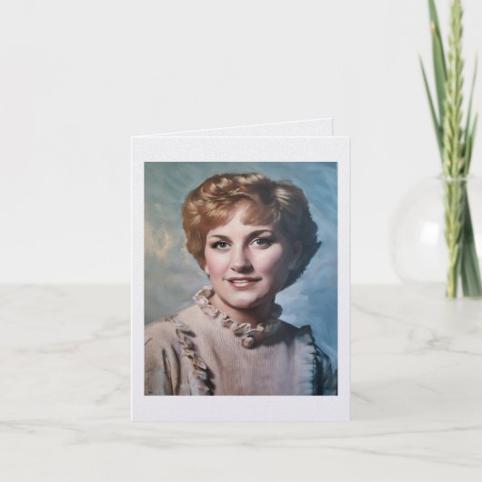 Mom as Computer Impasto Oil Painting  Karte (Vorderseite)