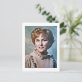 Mom as Computer Impasto Oil Painting  Postkarte (Stehend Vorderseite)