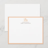 Mom & Baby Cat Nursery Note Card – Personalized Mitteilungskarte (Vorne/Hinten)