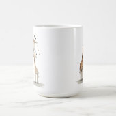 Mom & Baby Giraffe Cute Illustration Kaffeetasse (Mittel)