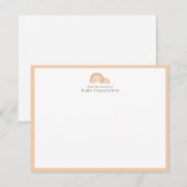 Mom & Baby Rainbow Nursery Note Card. Personalized Mitteilungskarte (Vorne/Hinten)