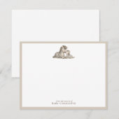 Mom & Baby Zebra Nursery Note Card  Mitteilungskarte (Vorne/Hinten)