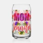 'Mom-Boss-Fire' – Diseño floral en cubos Dosenglas (Vorderseite)