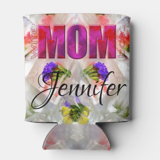 'Mom-Boss-Fire' – Diseño floral en cubos Dosenkühler (Rückseite)