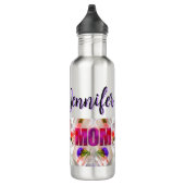 'Mom-Boss-Fire' – Diseño floral en cubos Edelstahlflasche (Rechts)