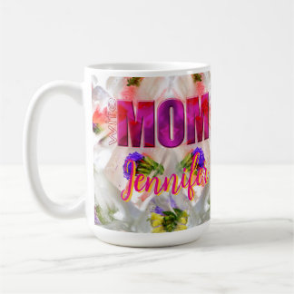 'Mom-Boss-Fire' – Diseño floral en cubos Kaffeetasse