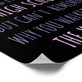 Mom Brain Funny Definition Quote Sarcasm Women Mot Poster (Ecke)