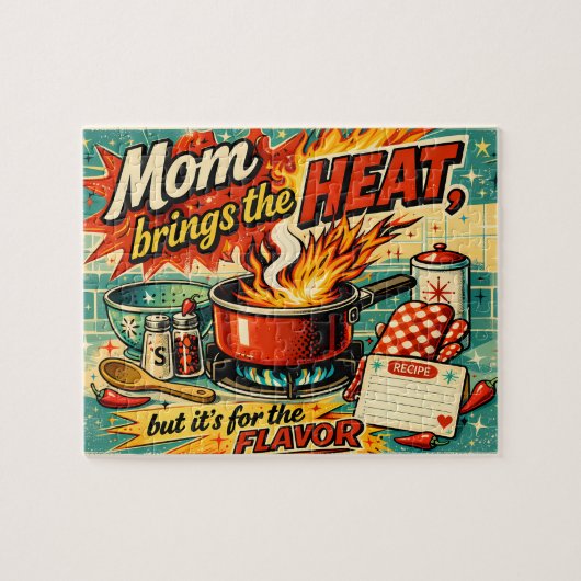 Mom brings the heat puzzle (Horizontal)