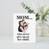 Mom Child Mother To Be Postkarte (Stehend Vorderseite)