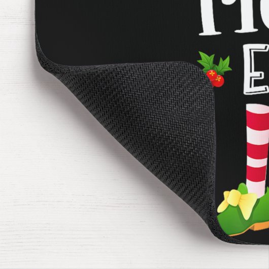 Mom Christmas Elf Matching Pajama X-mas Party Mousepad (Ecke)