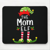 Mom Christmas Elf Matching Pajama X-mas Party Mousepad (Vorne)