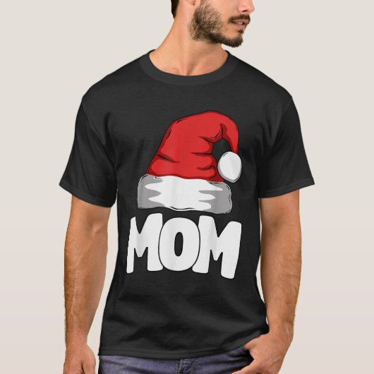 Mom Christmas Santa Matching Family T-Shirt (Vorderseite)