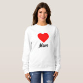 Mom - Classic Red Heart Typography Sweatshirt (Vorne ganz)