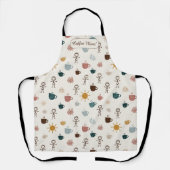 Mom Coffee Time Kitchen Gift Personalized Schürze (Vorderseite)