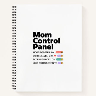 Mom Control Panel Notebook | Funny Mom Life Journa Notizblock