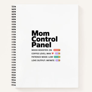 Mom-Control-Panel-Notizbuch Lustiges Mom-Life-Jo Notizblock
