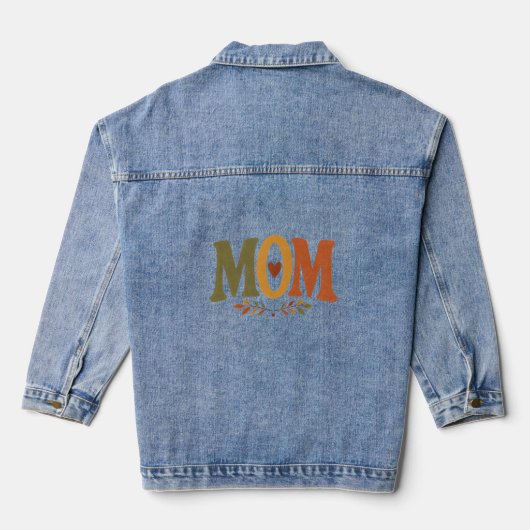 MOM Cozy Fall Herbst Mutterschaft Jeansjacke (Rückseite)