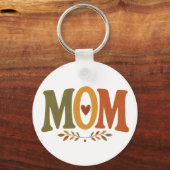 MOM Cozy Fall Herbst Mutterschaft Schlüsselanhänger (Vorderseite)