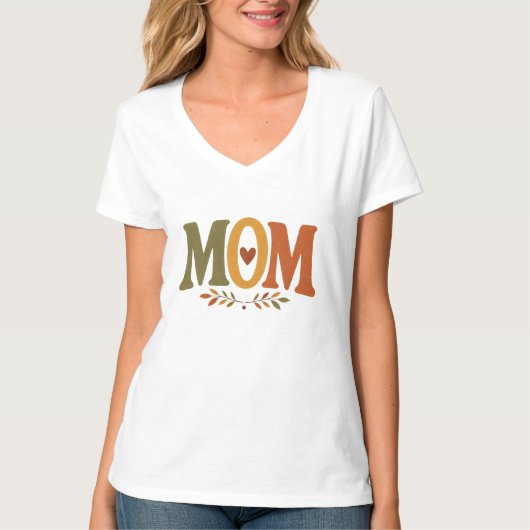MOM Cozy Fall Herbst Mutterschaft T-Shirt (Vorderseite)