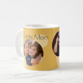 Mom Custom Fotos Yellow Dots Coffee Mug Kaffeetasse (Vorderseite Links)