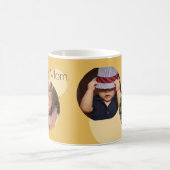 Mom Custom Fotos Yellow Dots Coffee Mug Kaffeetasse (Mittel)