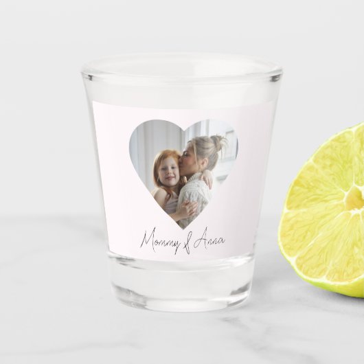 Mom Custom Name & Photo | Personalized Shot Glass Schnapsglas (Vorderseite)