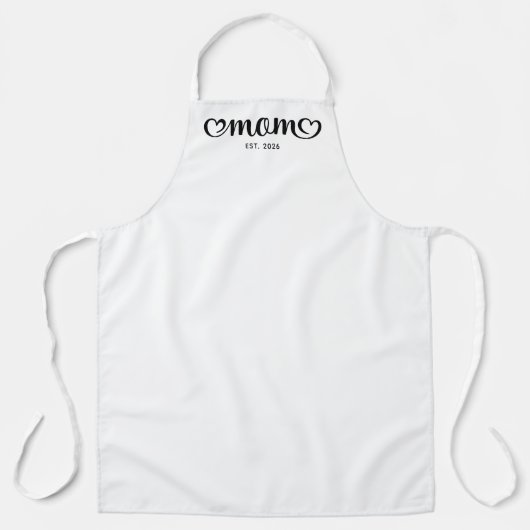 Mom Cute Hearts Script Schürze (Vorderseite)