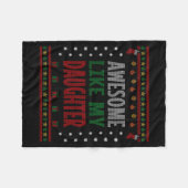 Mom Dad Christmas - Funny Awesome Like My Daughter Fleecedecke (Vorderseite (Horizontal))