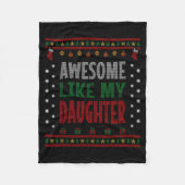 Mom Dad Christmas - Funny Awesome Like My Daughter Fleecedecke (Vorderseite)