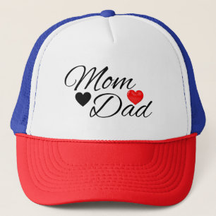 Mom & Dad-Herzen - Elegante Typografie Familienlie Truckerkappe