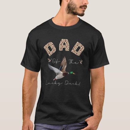 Mom Dad of The Lucky Duck 1st Birthday Family Mall T-Shirt (Vorderseite)