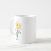 Mom December Birth Flower Narcissus Kaffeetasse (Vorderseite Links)