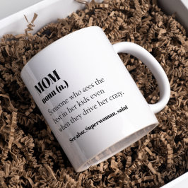 Mom Definition Word Noun Gift Mother's Day  Kaffeetasse