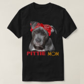 Mom Doggie Wife Dog Owner Pitbull Pittie T-Shirt (Design vorne)