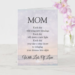 MOM Ermutigungsgedicht Design Gruß Karte