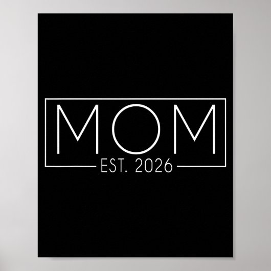 Mom Est. 2026 Expect Baby 2026, Father 2026 New Da Poster (Vorne)