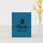 Mom Est 2026 Shirt New Moms Dads Matching Mother T Karte (Gelbe Blume)