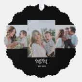 Mom Established, 3-Photo Ornament Card Karte (Rückseite)