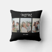 Mom Established, 3-Photo Throw Pillow Kissen (Rückseite)