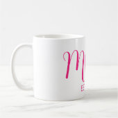 Mom Established Big Script New Mom Gift Kaffeetasse (Links)