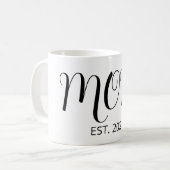 Mom Established Big Script New Mom Gift  Kaffeetasse (Vorderseite Links)