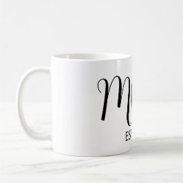 Mom Established Big Script New Mom Gift  Kaffeetasse