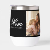 Mom Established Black Elegant Script Photo (Rechts)