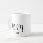 Mom Established Black Scrip New Mom Gift Kaffeetasse (Vorderseite Links)