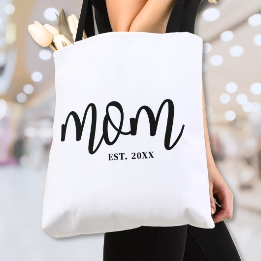 Mom Established Black Script Mother's Tasche